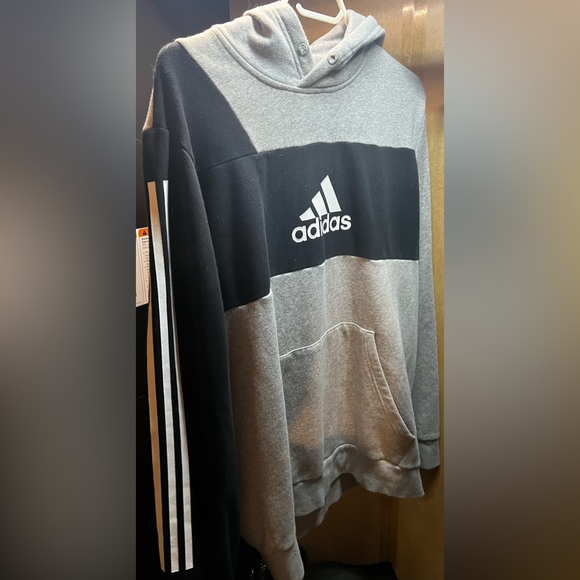 Mens large adidas two tone hoodie - Picture 1 of 2